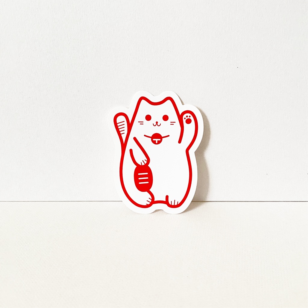 ひだり招き猫ステッカー