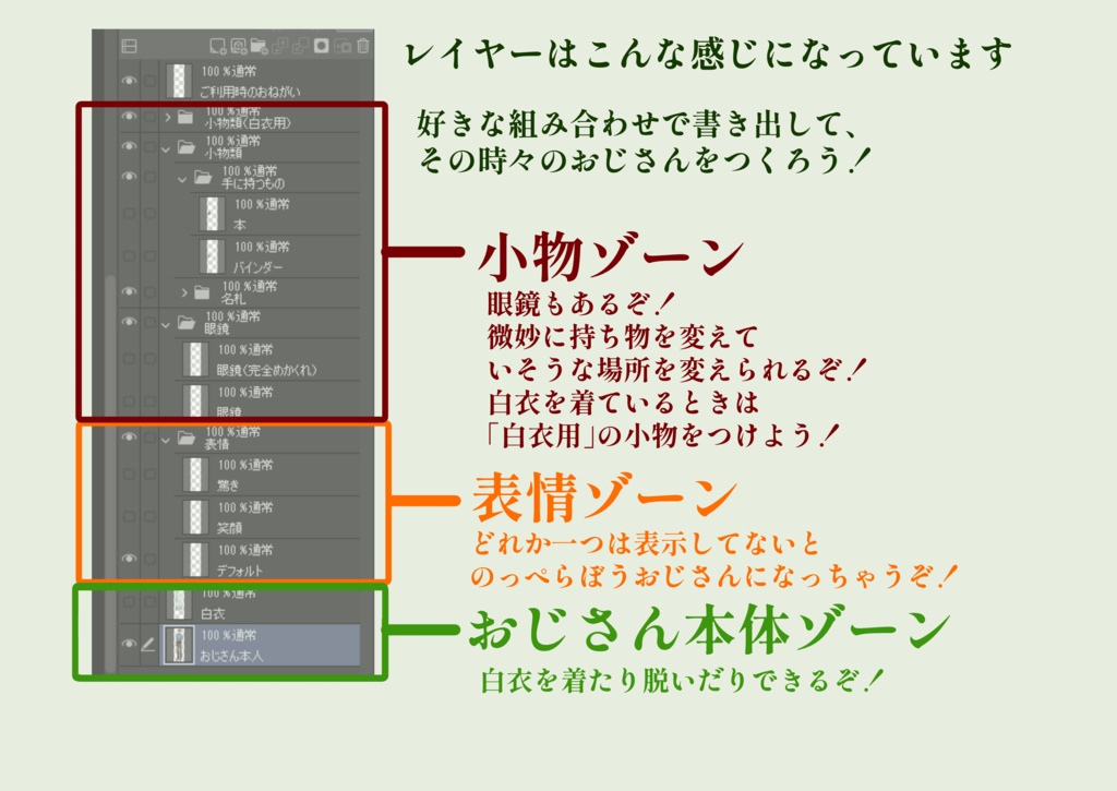 【無料版】立ち絵素材 柔和な雰囲気のおじさん