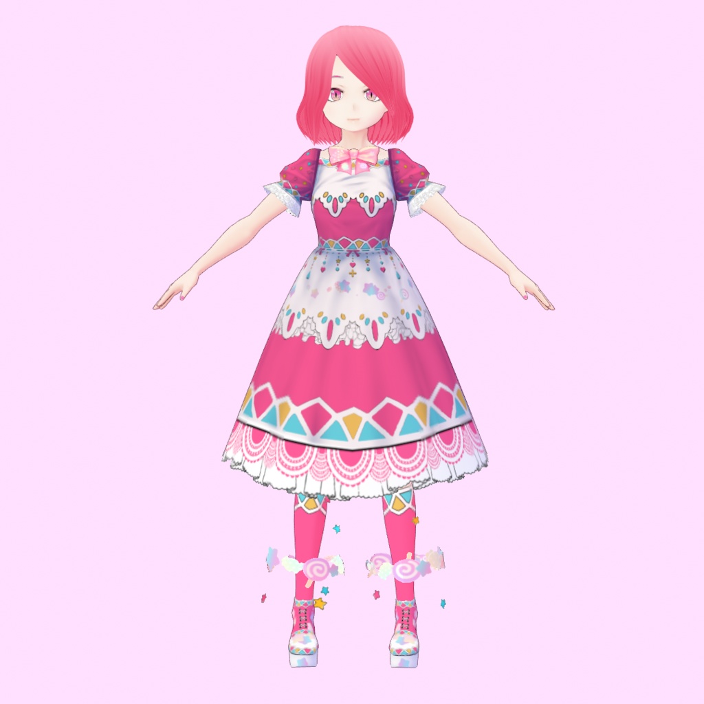 【3Dモデル】ストロベリーポップ【Vket3】【VRM】