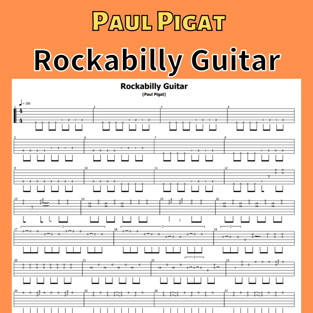 Rockabilly Guitar/Paul Pigat Guitar TAB