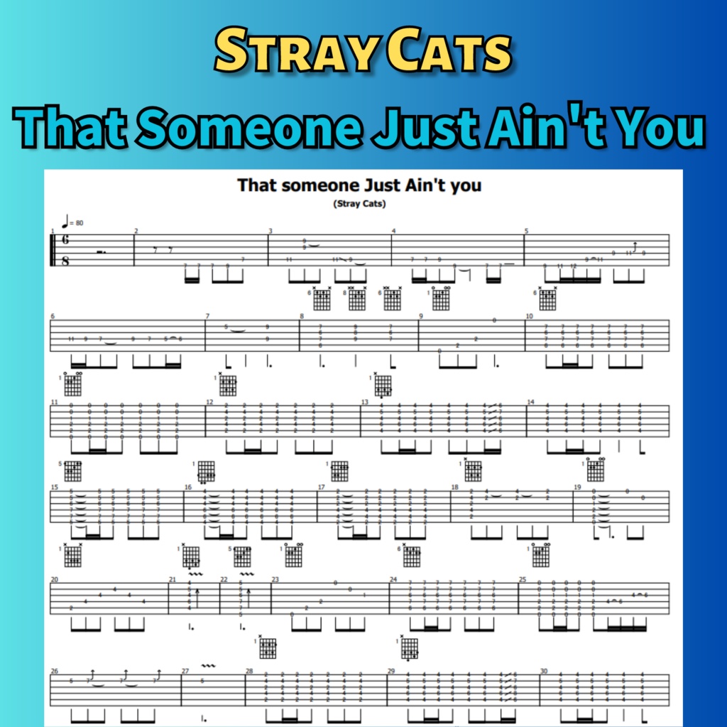 That Someone Just Ain't You/ Stray Cats Guitar TAB