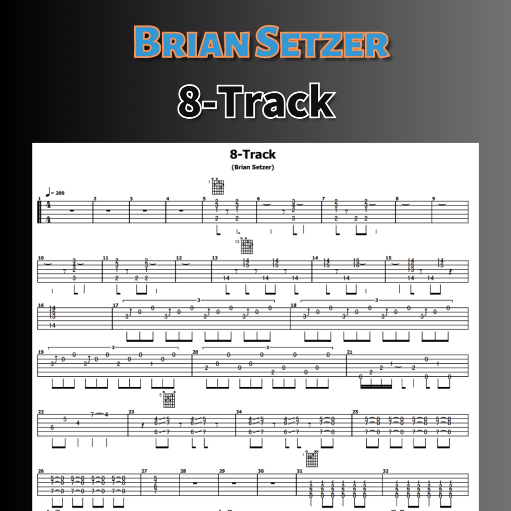 8-Track - Brian Setzer -（With TAB)
