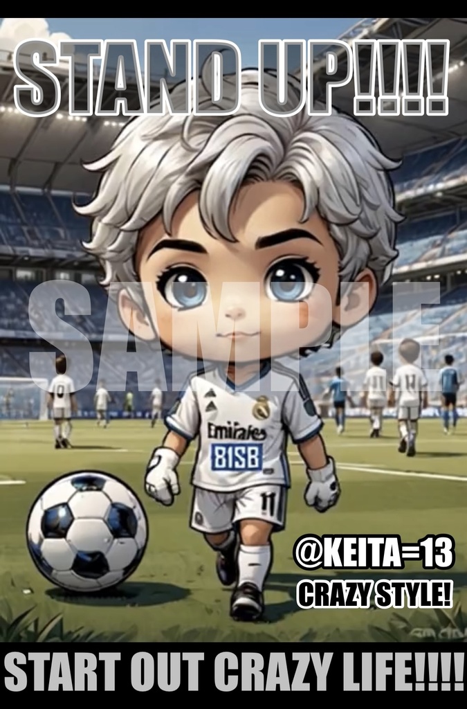 STAND UP!!!! / @KEITA=13 / サッカー / スマホ壁紙