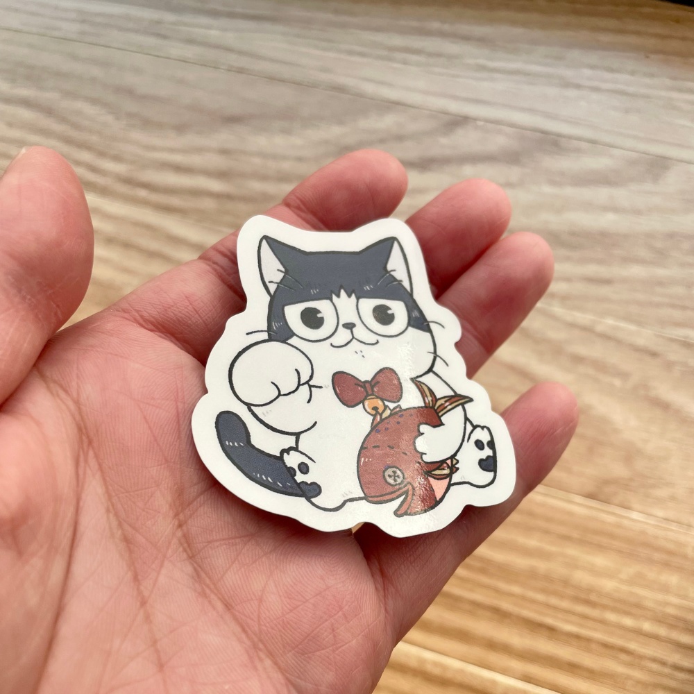 【ステッカー】招き猫らおくん