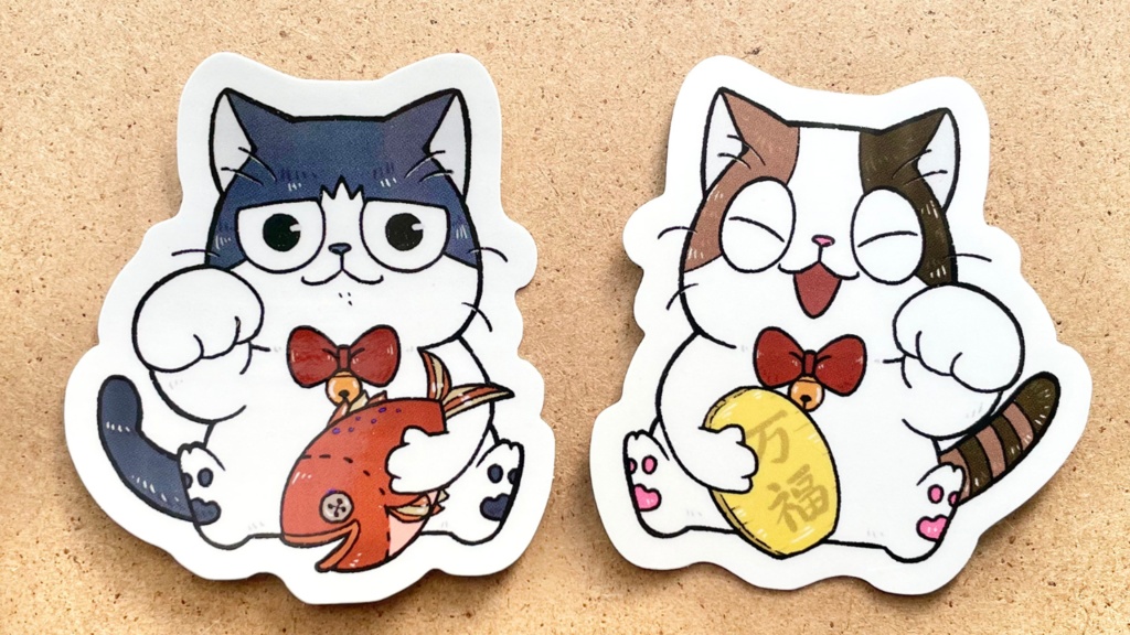 【ステッカー】招き猫ももちゃん