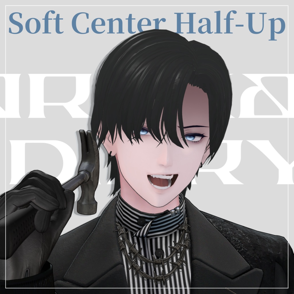 【8アバター対応】Soft Center Half-Up