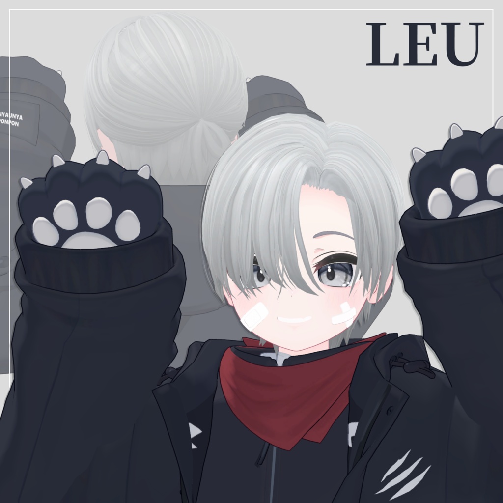 【8アバター対応】Soft Center Half-Up