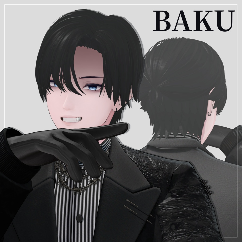 【8アバター対応】Soft Center Half-Up