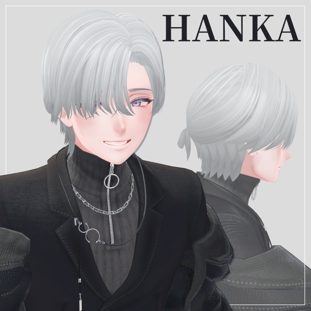 【8アバター対応】Soft Center Half-Up