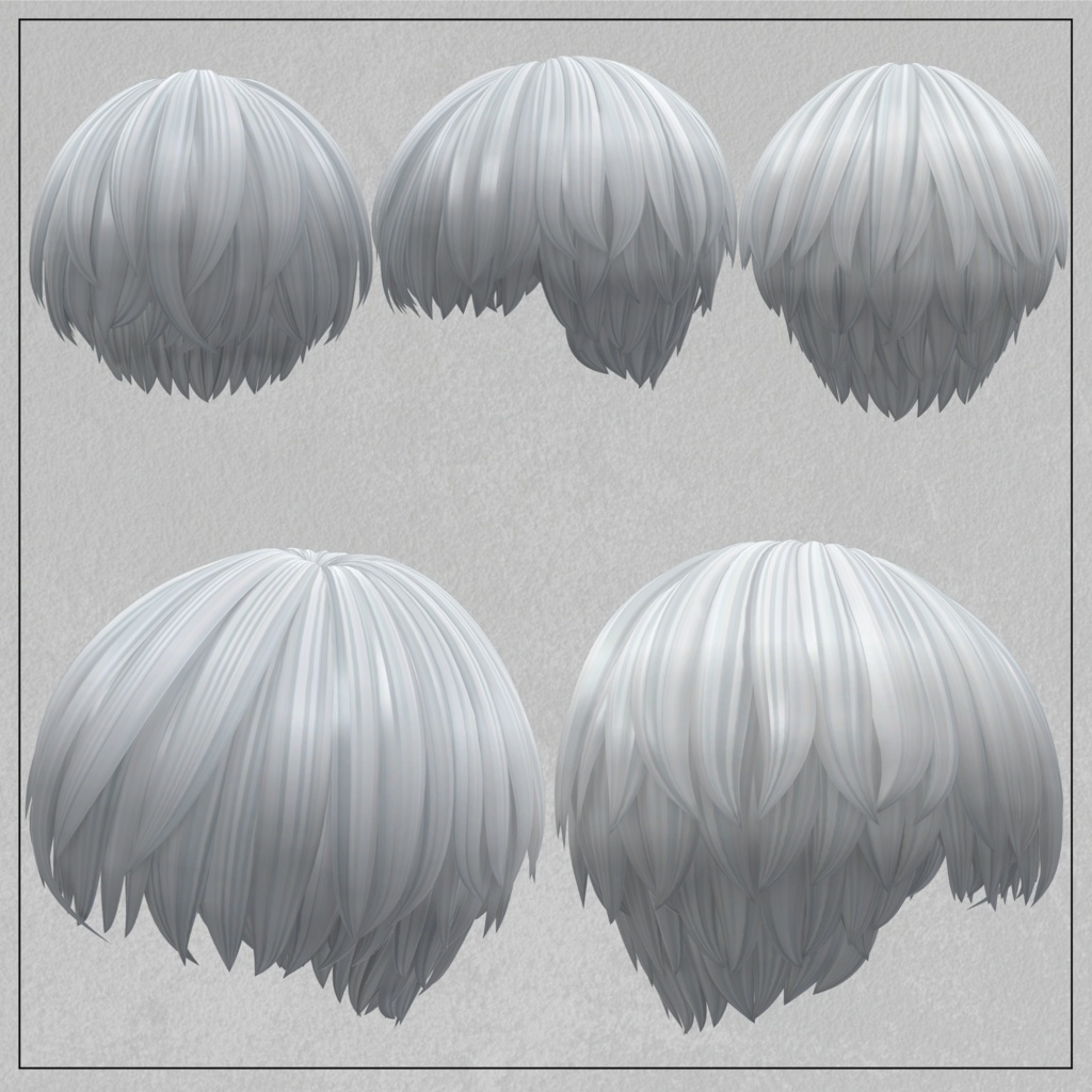 【8アバター対応】Namidame Mash Hair