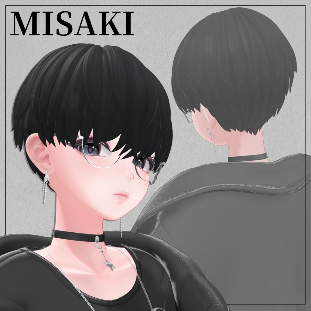 【8アバター対応】Namidame Mash Hair
