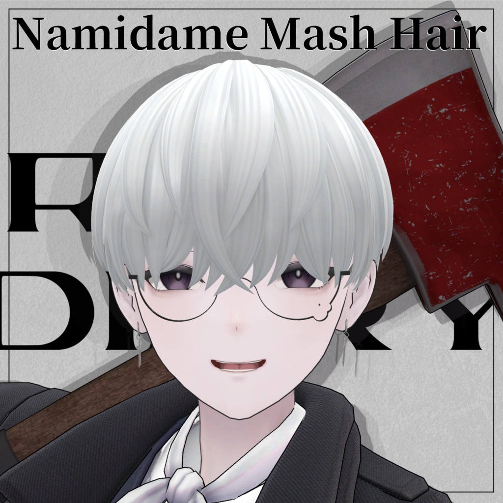 【8アバター対応】Namidame Mash Hair