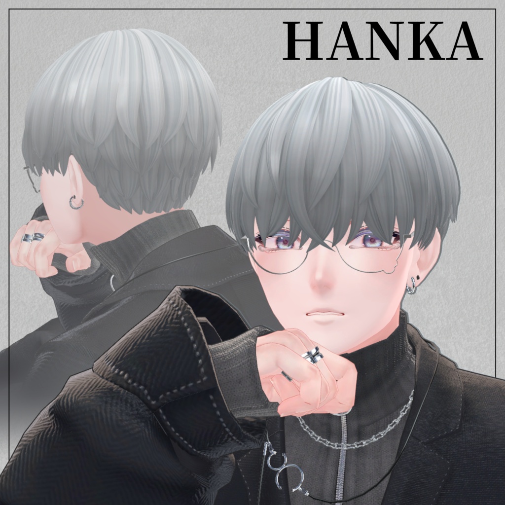 【8アバター対応】Namidame Mash Hair