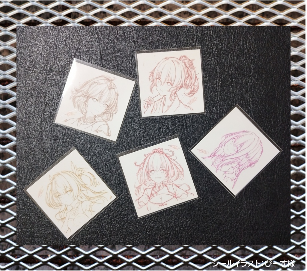 神器降臨 ラフ画シール コンプセット（計５枚：ラフ画５種）