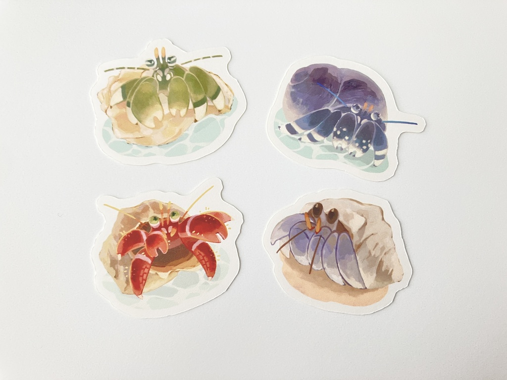 【ステッカー】ヤドカリ4種セット