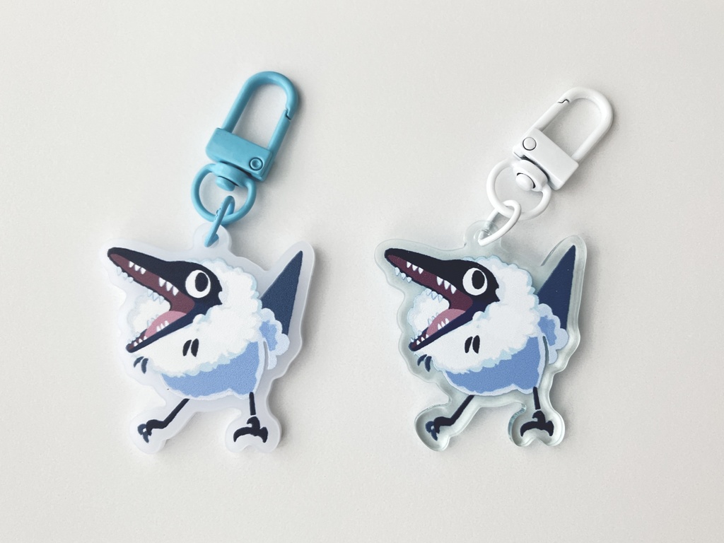 【アクリルキーホルダー】恐竜？アクリルキーホルダー(青)