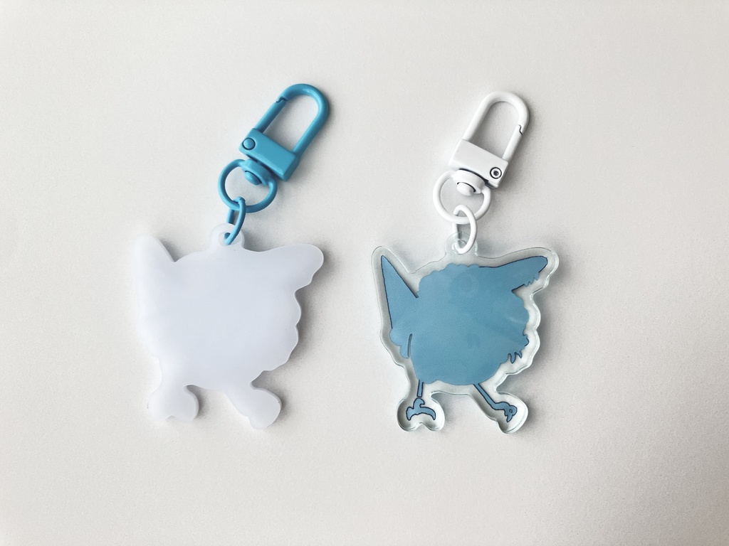 【アクリルキーホルダー】恐竜?アクリルキーホルダー(青)