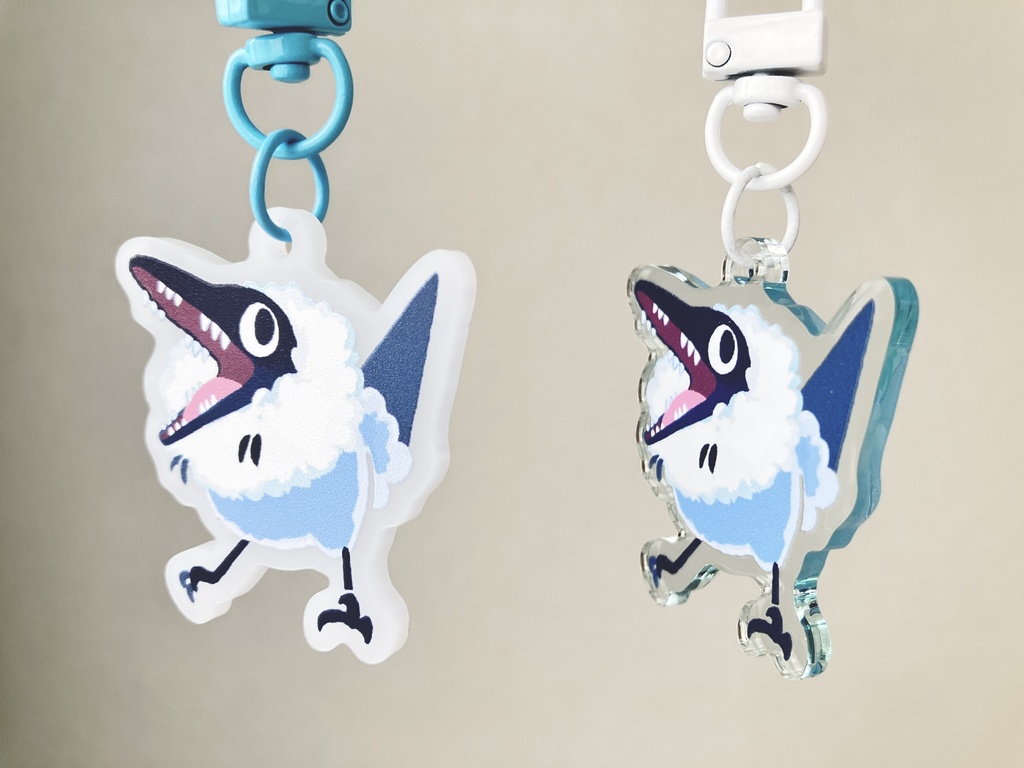 【アクリルキーホルダー】恐竜?アクリルキーホルダー(青)