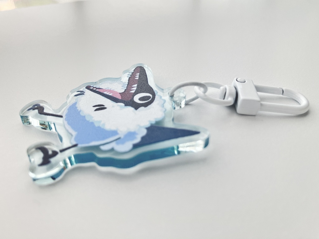 【アクリルキーホルダー】恐竜?アクリルキーホルダー(青)