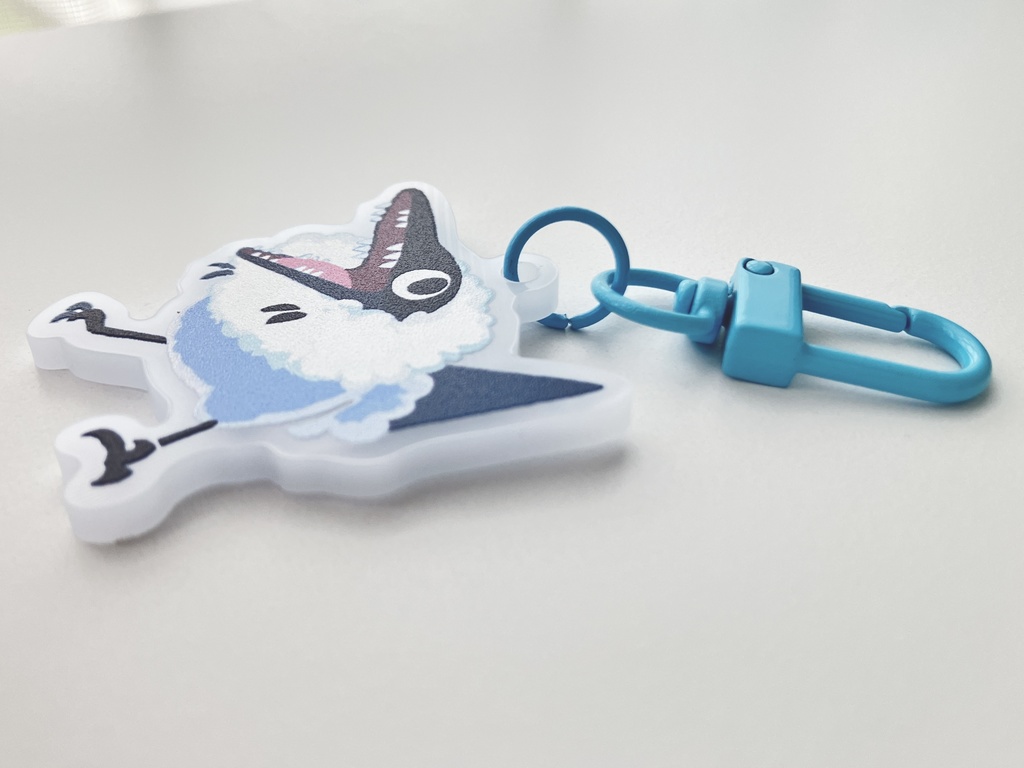 【アクリルキーホルダー】恐竜?アクリルキーホルダー(青)