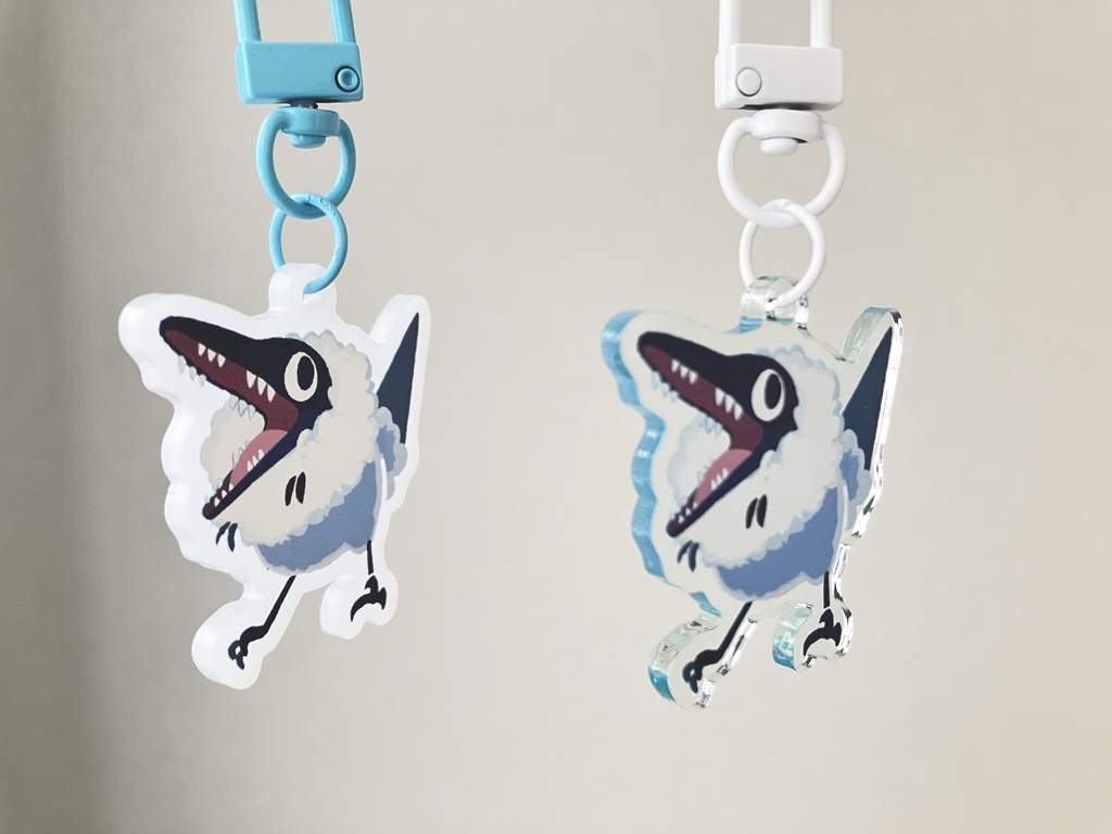 【アクリルキーホルダー】恐竜?アクリルキーホルダー(青)