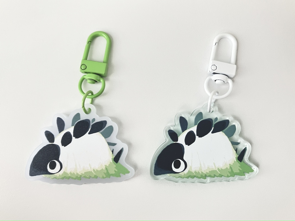 【アクリルキーホルダー】恐竜？アクリルキーホルダー(緑)