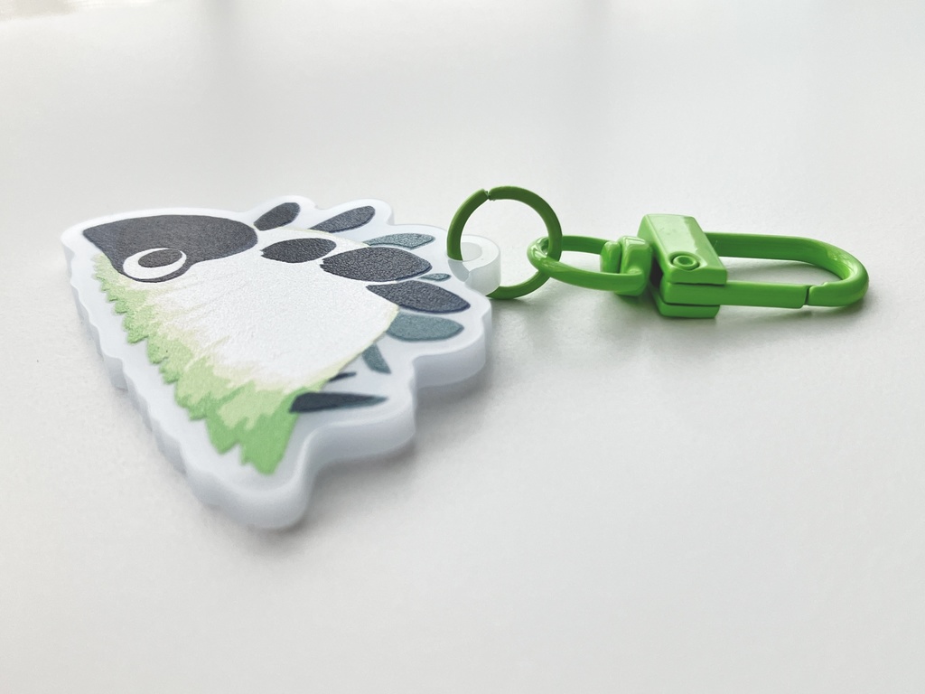 【アクリルキーホルダー】恐竜?アクリルキーホルダー(緑)