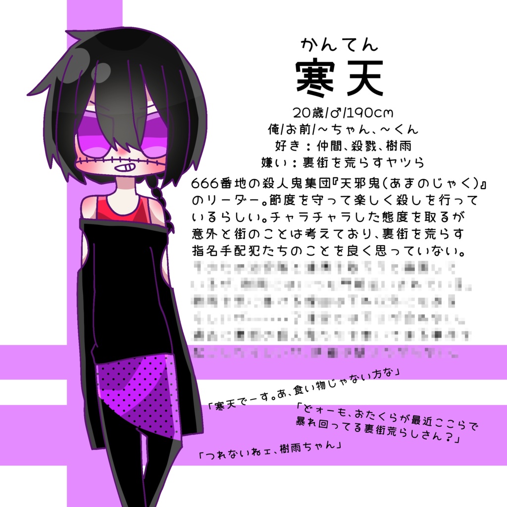 【一次創作】裏街通り666番地 設定資料集