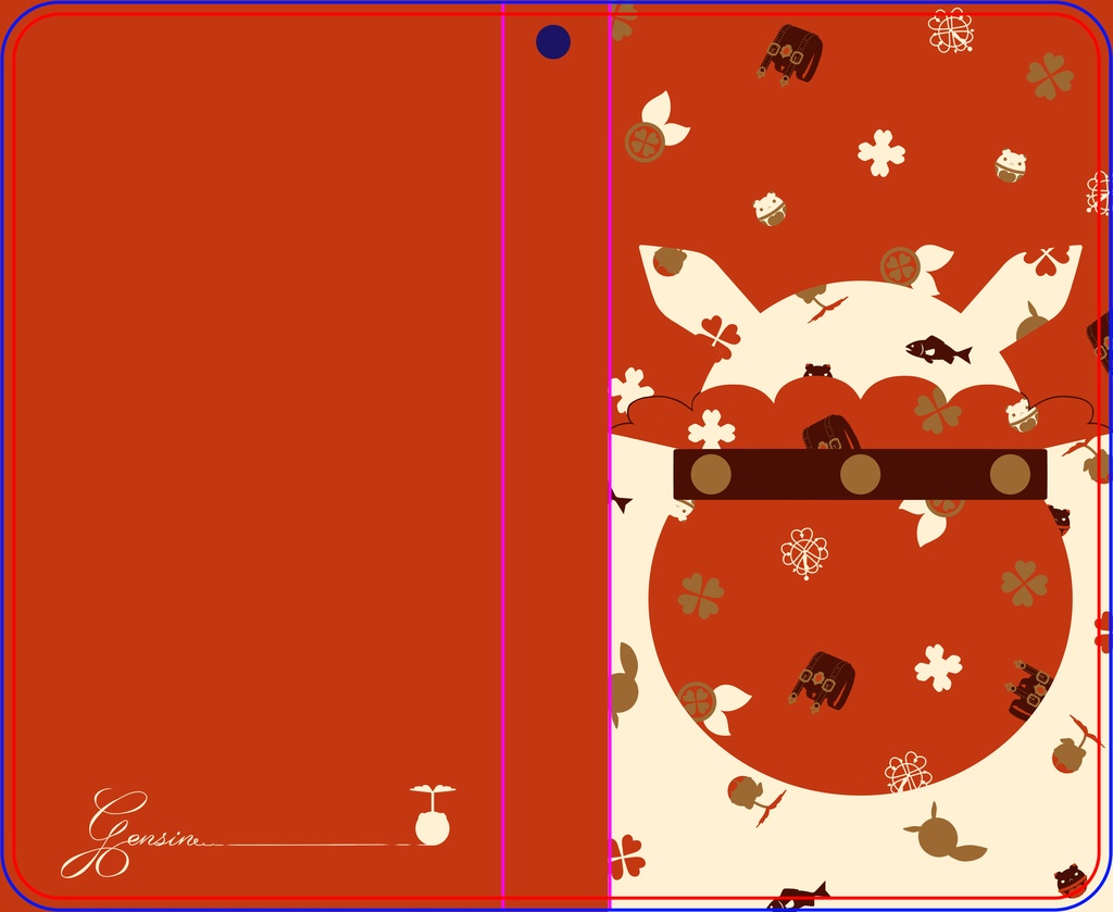 【終了・Ver.2は詳細より】原神　Genshin　クレー　手帳型スマートフォンケース　Ver.1