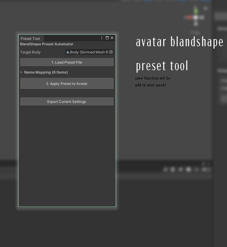 [VRC/UNITY] Blend Shape preset tool