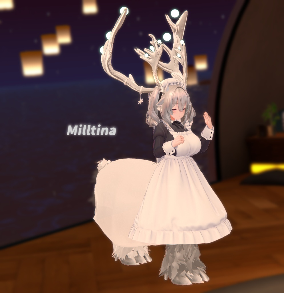 「ケンタウロスパーツ スレンダー/トナカイ」VRChat対応衣装3Dモデル