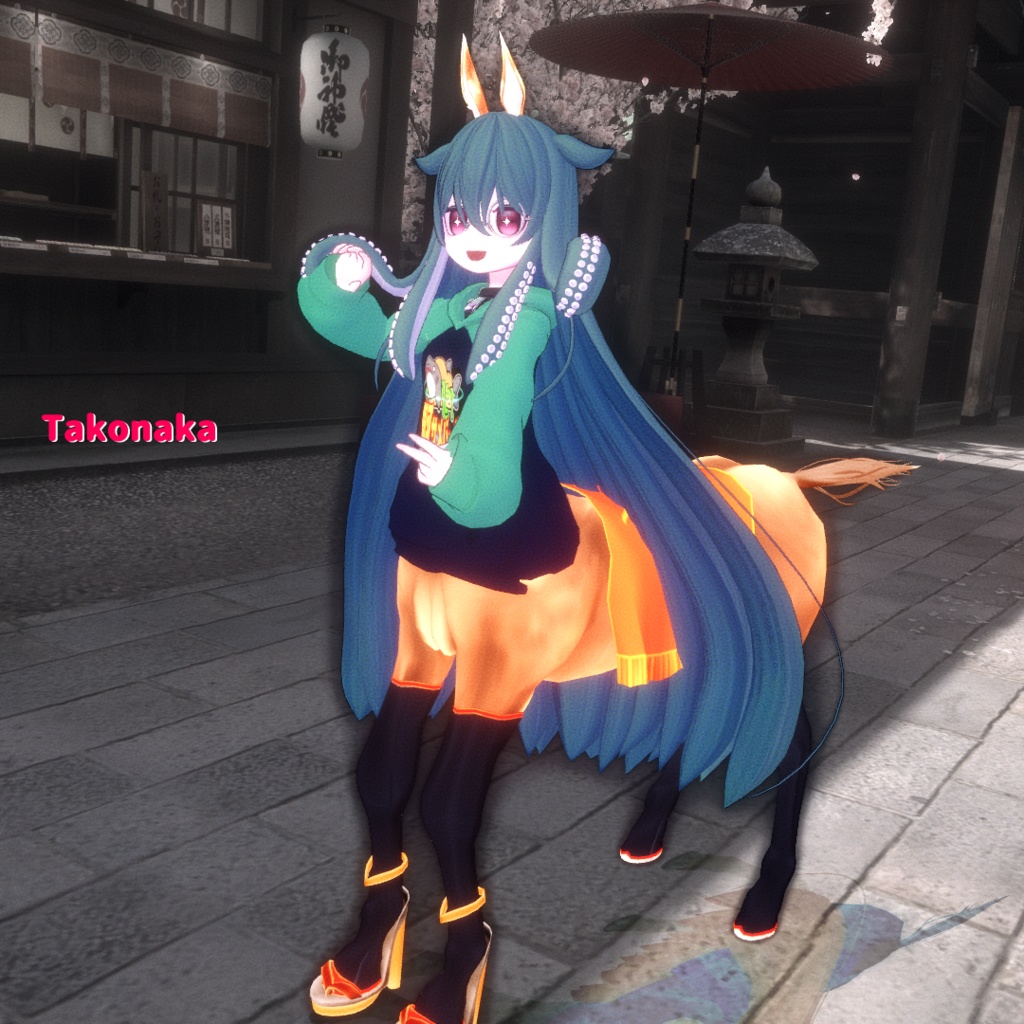 「ケンタウロスパーツ スレンダー/トナカイ」VRChat対応衣装3Dモデル