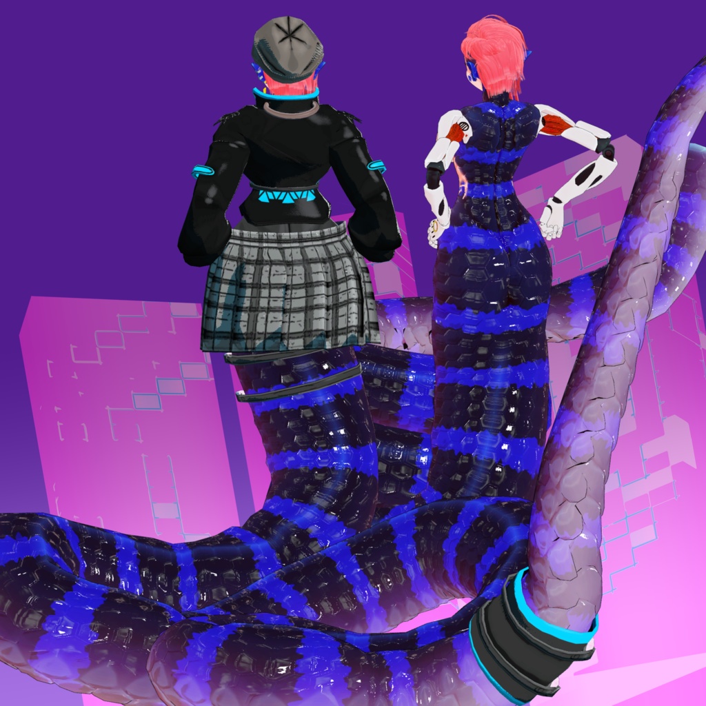 「濡れ女のマリアナ」VRChat/Quest/MMD対応ラミア型オリジナル3Dモデル