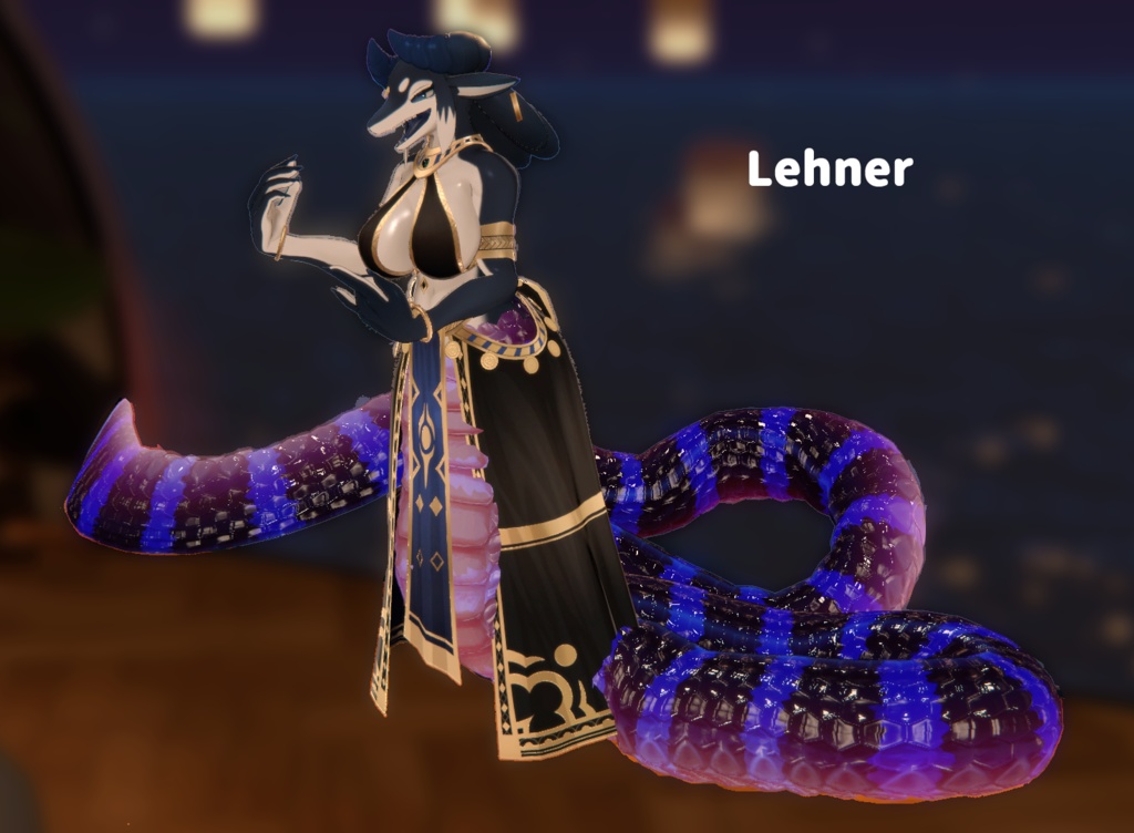 「ラミアパーツ海/蔓」VRChat対応衣装3Dモデル