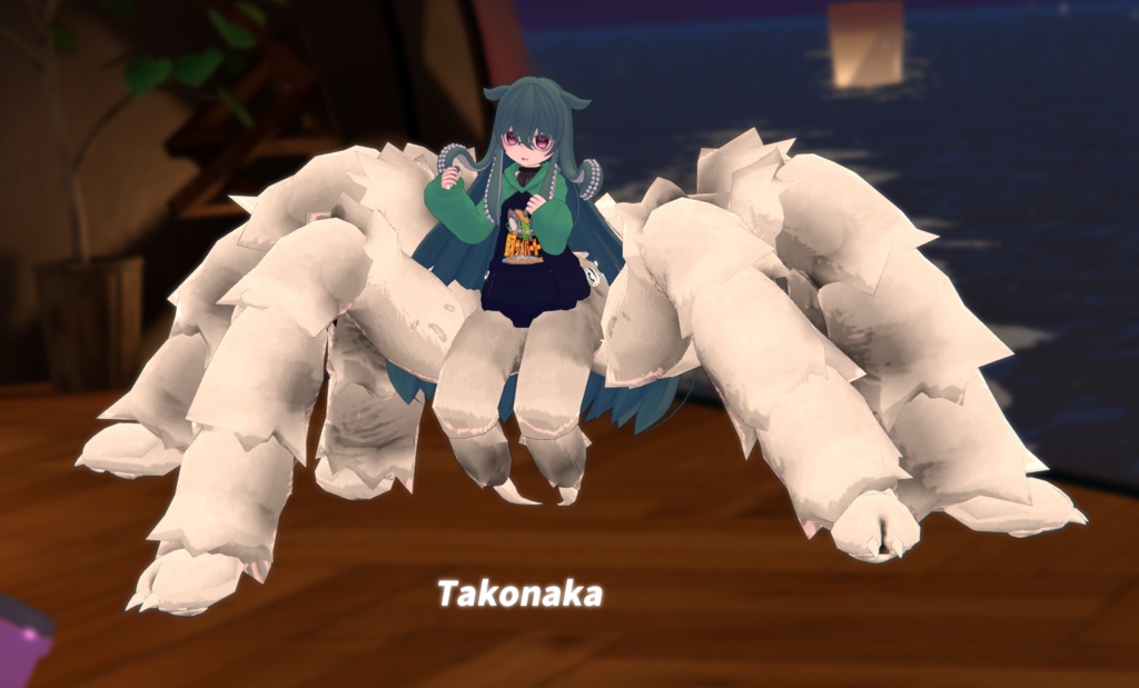 MA対応「アラクネパーツ モサモサ」VRChat対応衣装3Dモデル
