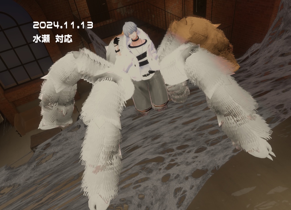 MA対応「アラクネパーツ モサモサ」VRChat対応衣装3Dモデル