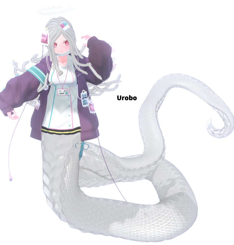 「メデューサパーツ 胴/髪 +石化ギミック」 VRChat対応衣装3Dモデル