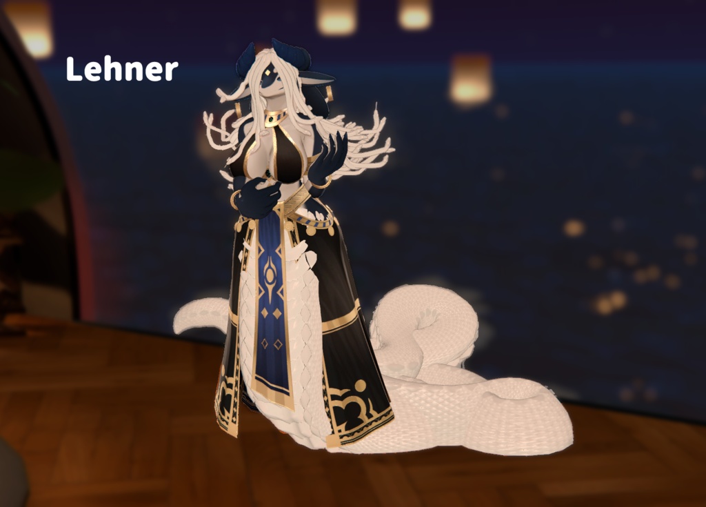 「メデューサパーツ 胴/髪 +石化ギミック」 VRChat対応衣装3Dモデル