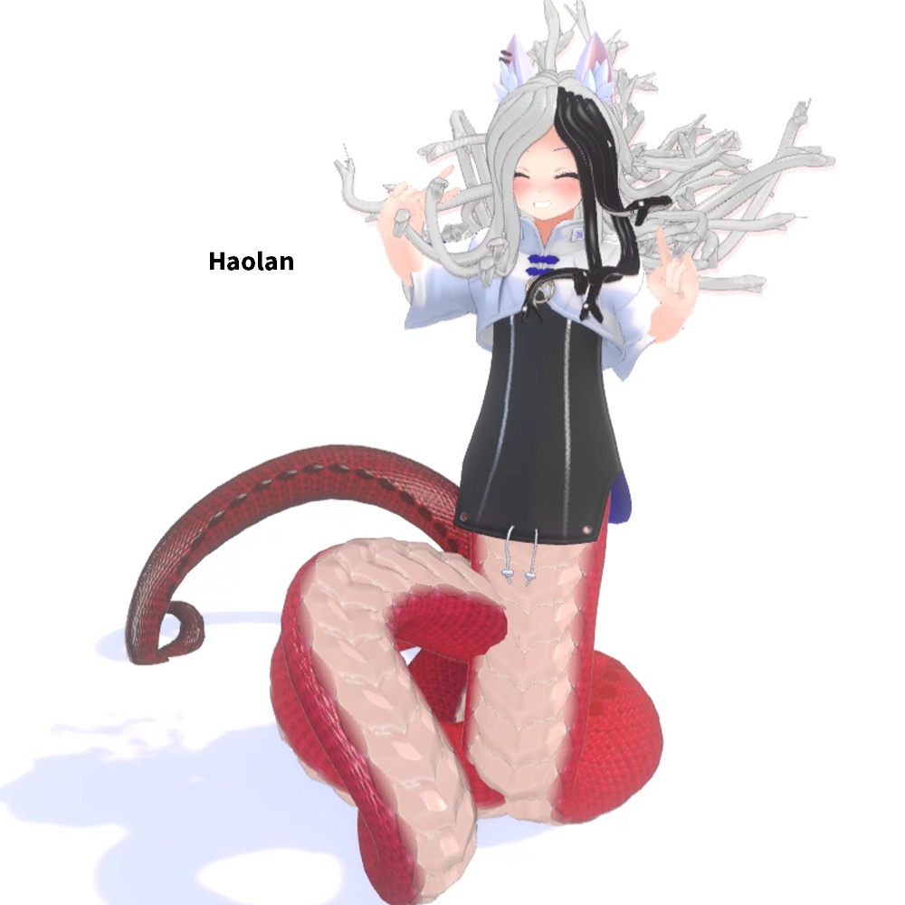 「メデューサパーツ 胴/髪 +石化ギミック」 VRChat対応衣装3Dモデル
