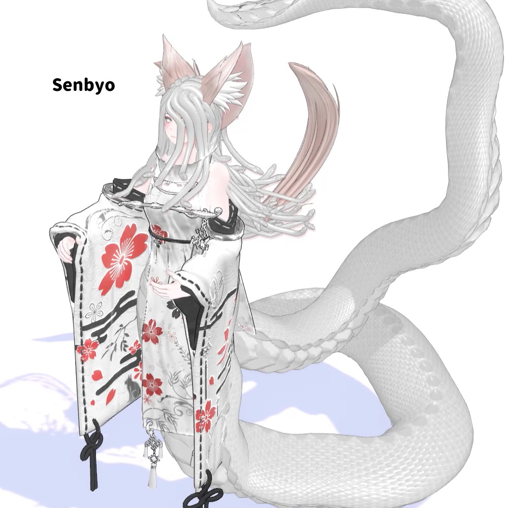 「メデューサパーツ 胴/髪 +石化ギミック」 VRChat対応衣装3Dモデル