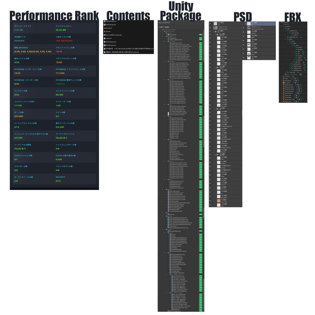 「ヒヨケムシのジニー」VRChat対応人虫型3Dモデル