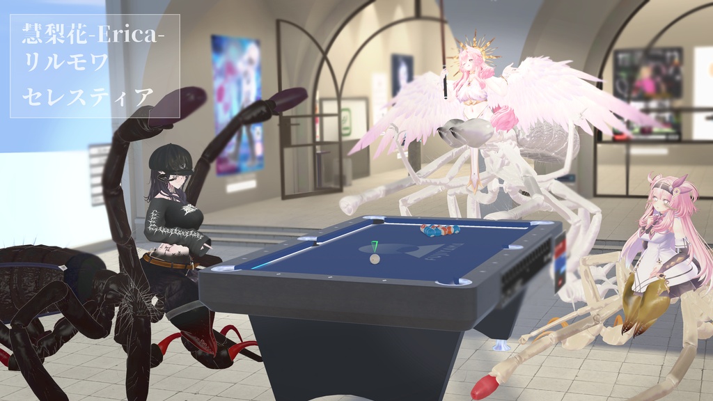 「アラクネパーツ ヒヨケムシ」VRChat対応パーツ3Dモデル