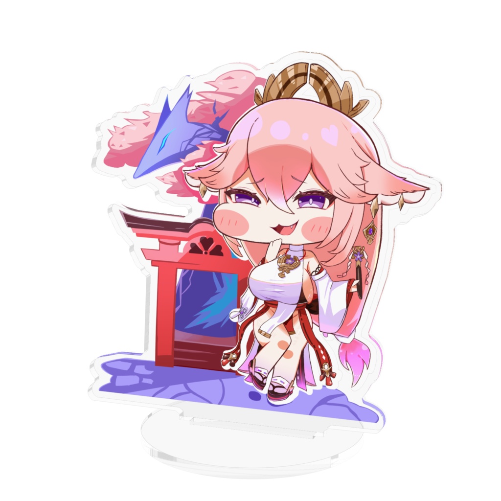 [同人作品] もちほっぺ八重神子　アクスタ　背景あり[非公式]