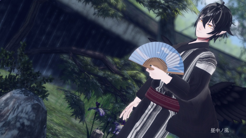 【3Dモデル】空風扇子【MA対応開閉ギミック付】