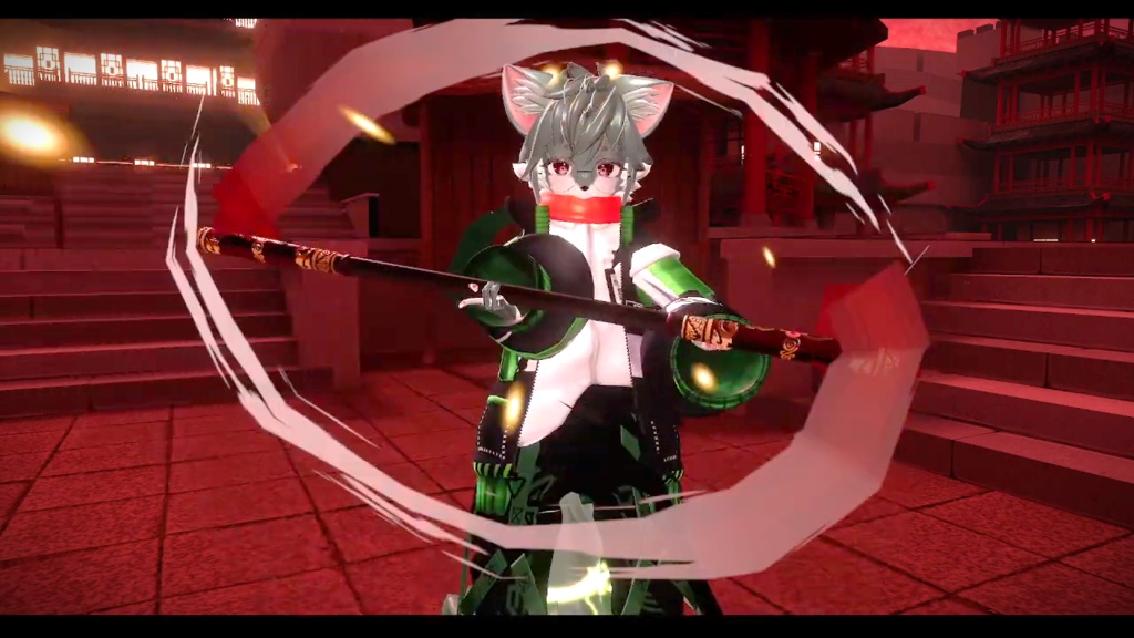 【VRChat想定】如意棒+gimmick&Particle