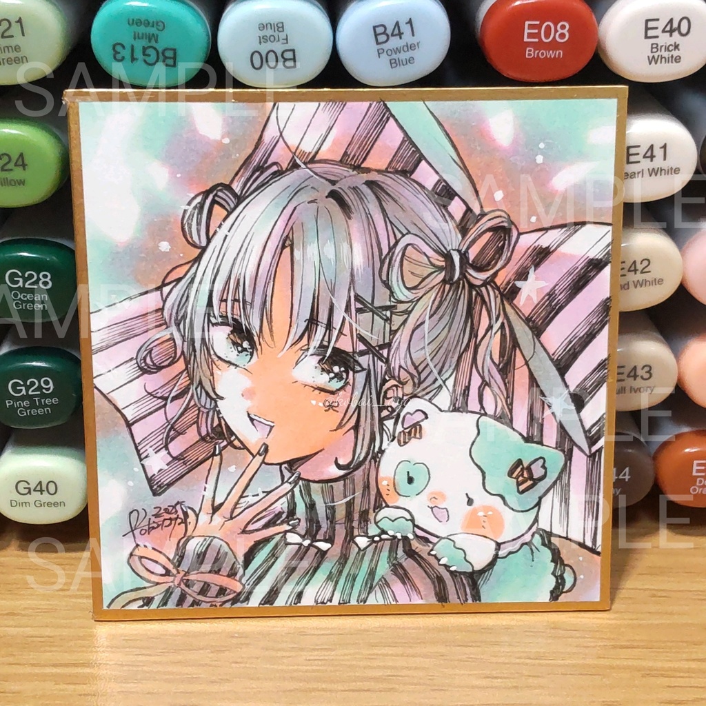 ドローイングC［ミニ色紙］