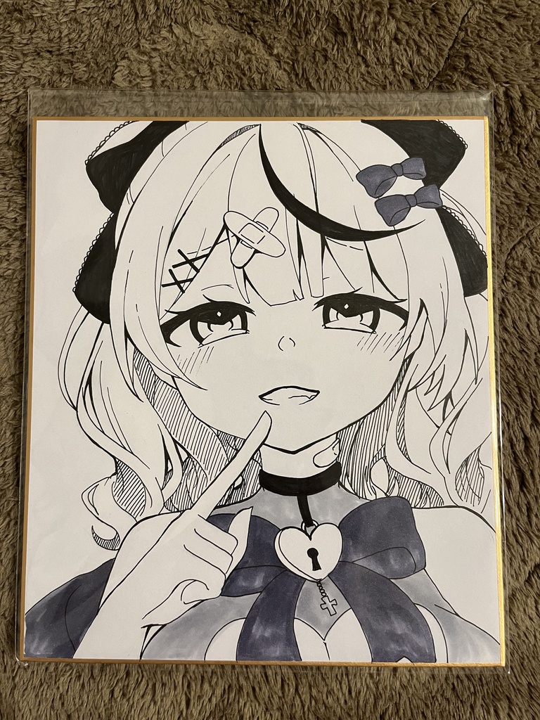 沙花叉クロヱアクリル色紙Hololive X FanFanscafe