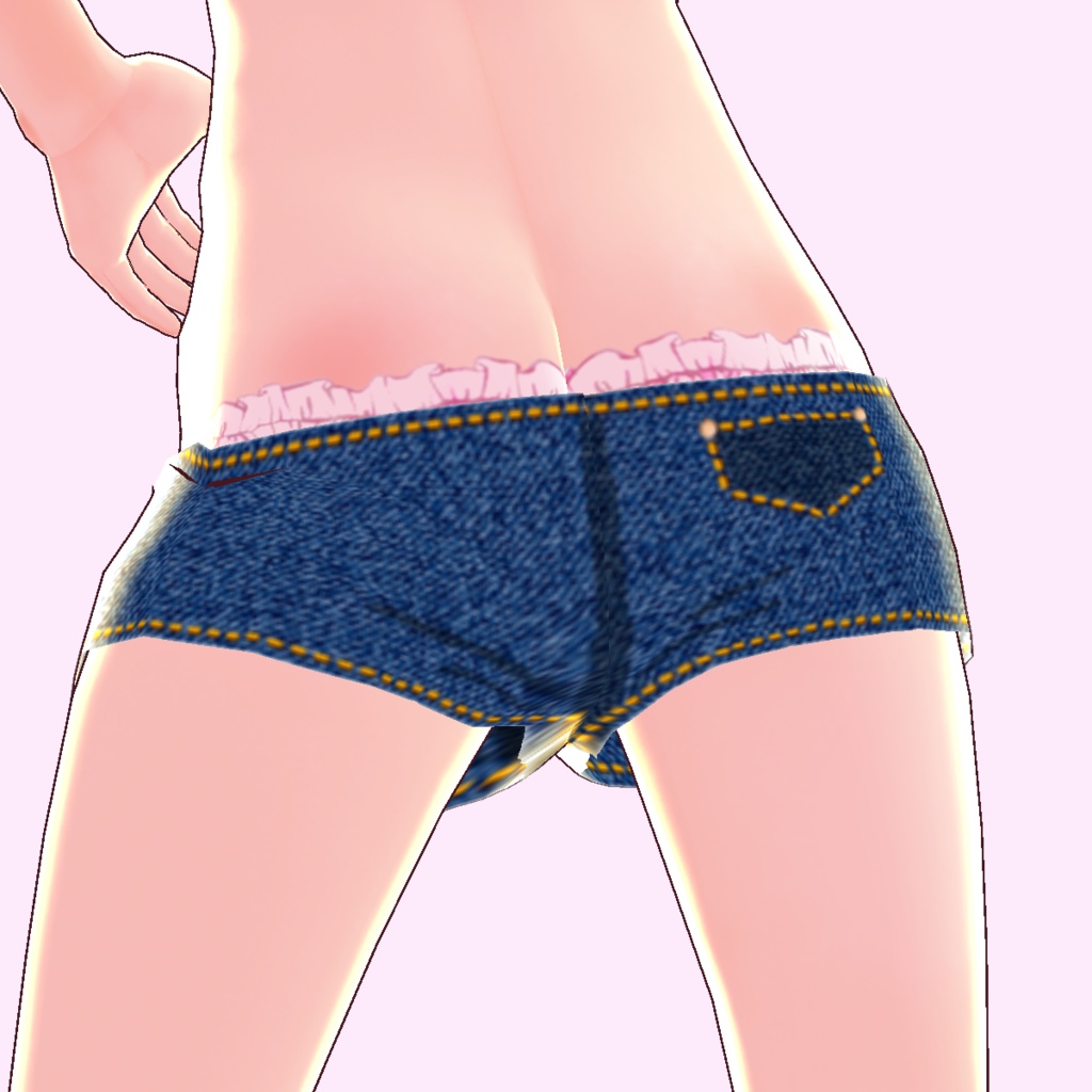【VRoid/無料】ローライズ(ショーパン/ショートパンツ)・デニム