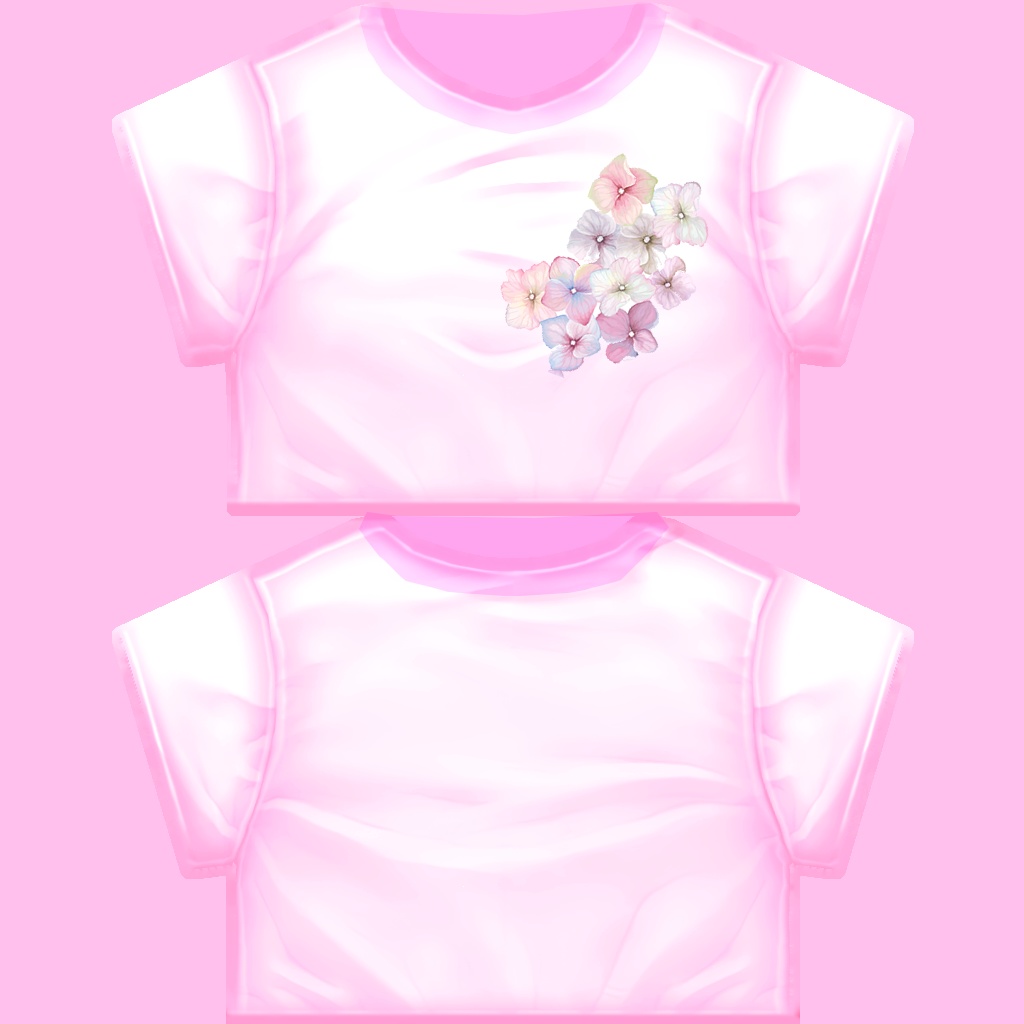 【VRoid/無料】花柄衣装セット