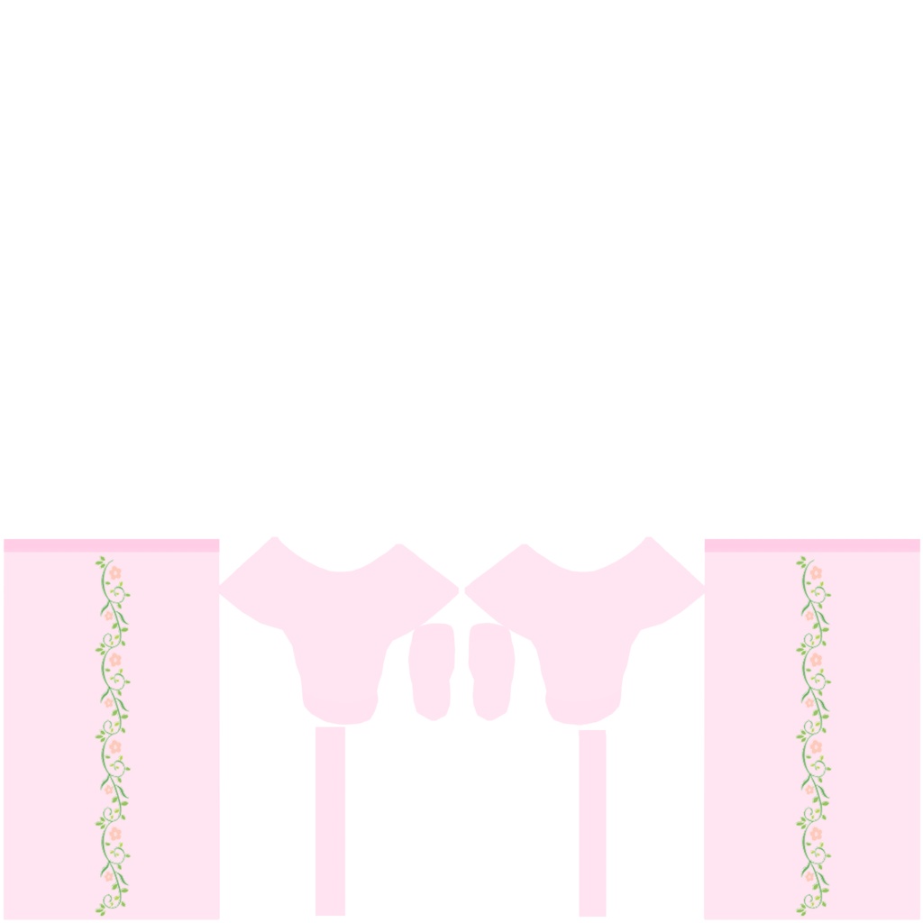 【VRoid/無料】花柄衣装セット